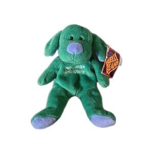 Vintage 1997 Mary Meyer I Heart Junior Girl Scouts Green Puppy Dog 7 " Plush Toy